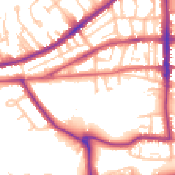 Daytime road noise heatmap for CV32 5JL