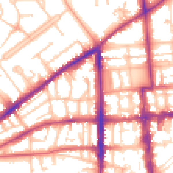 Daytime road noise heatmap for CV32 5NR