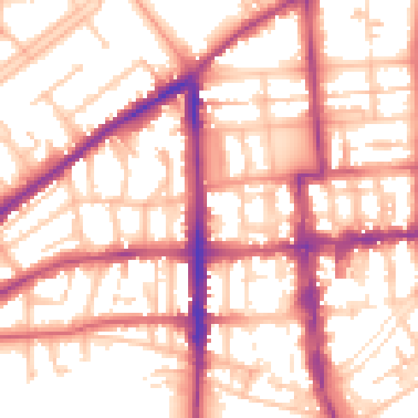 Daytime road noise heatmap for CV32 5QL