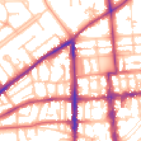 Daytime road noise heatmap for CV32 5QT