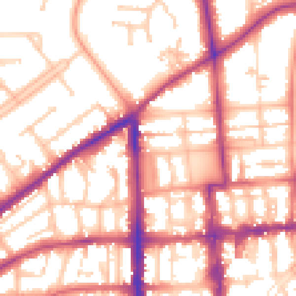 Daytime road noise heatmap for CV32 5QX