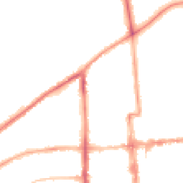 Night-time road noise heatmap for CV32 5QX
