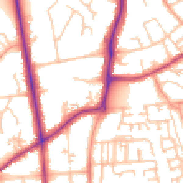 Daytime road noise heatmap for CV32 5UW