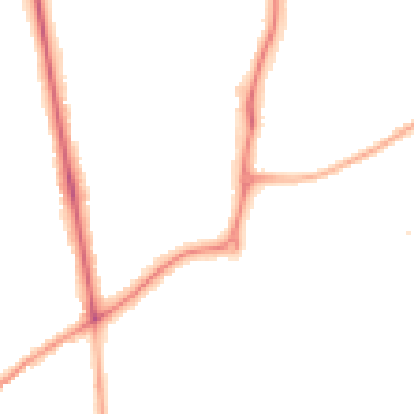 Night-time road noise heatmap for CV32 5UW