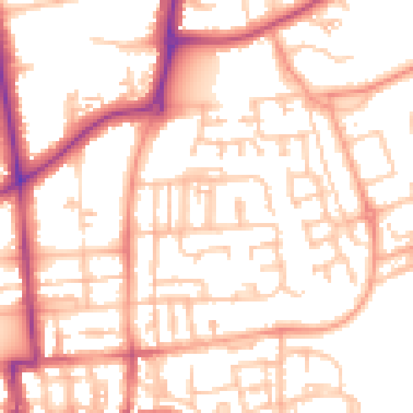 Daytime road noise heatmap for CV32 5XH