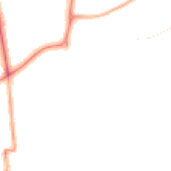 Night-time road noise heatmap for CV32 5XH