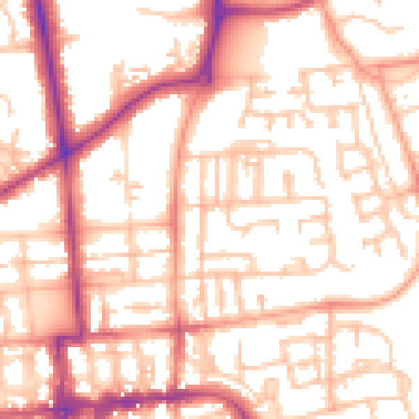 Daytime road noise heatmap for CV32 5XQ