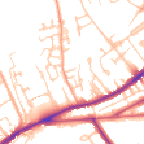 Daytime road noise heatmap for CV32 6BB
