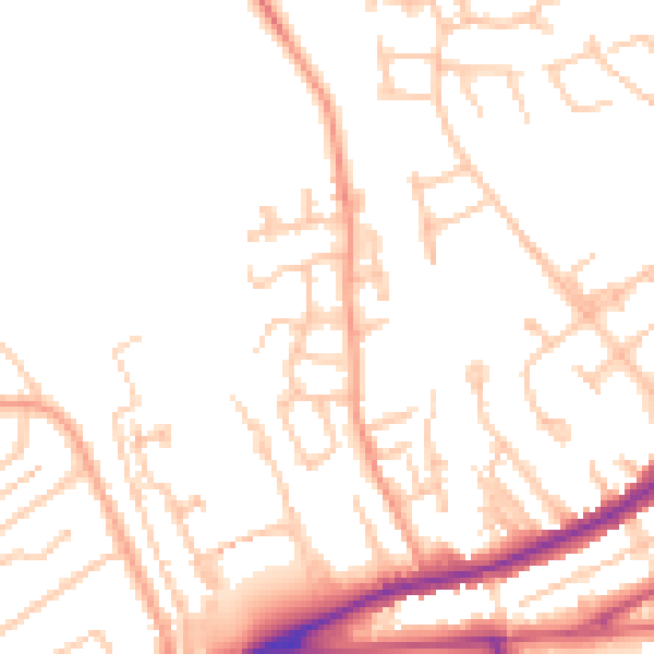 Daytime road noise heatmap for CV32 6BH