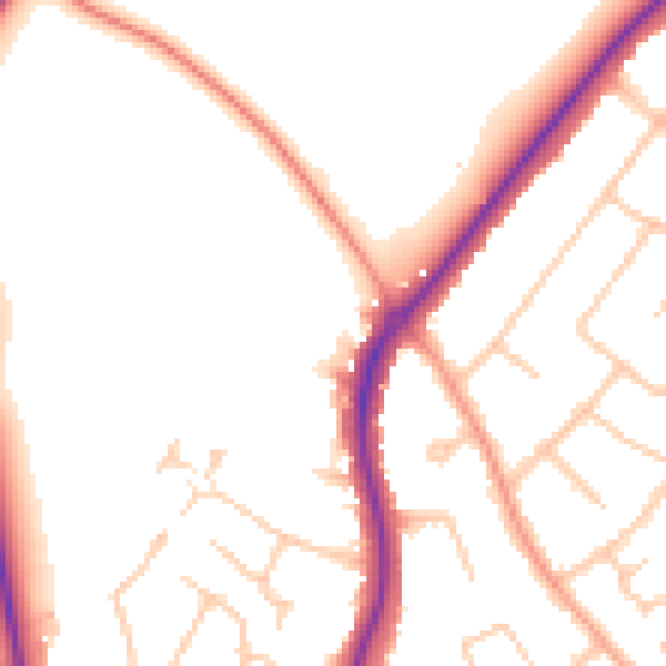 Daytime road noise heatmap for CV32 6HU