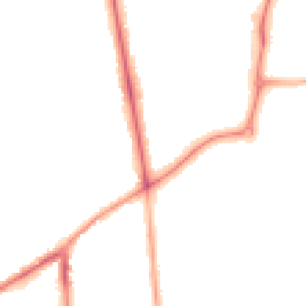 Night-time road noise heatmap for CV32 6JB