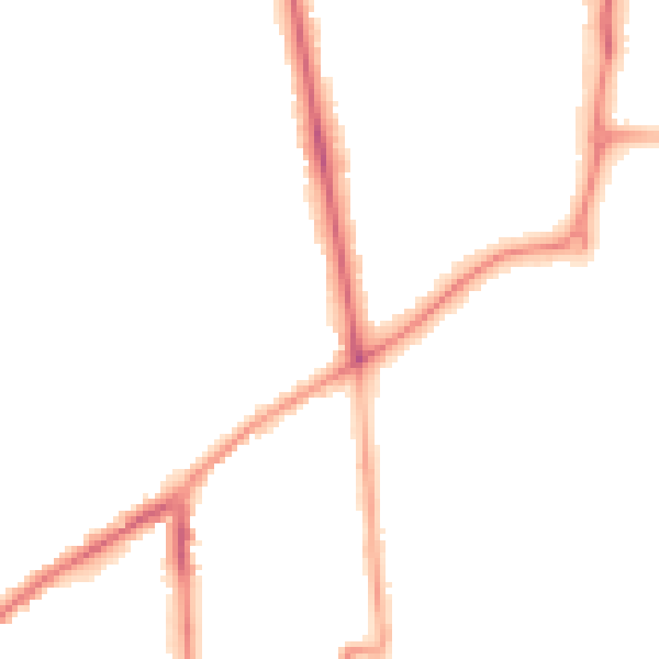 Night-time road noise heatmap for CV32 6JD