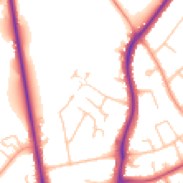 Daytime road noise heatmap for CV32 6LG
