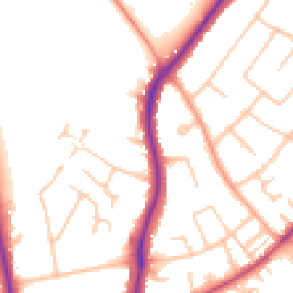 Daytime road noise heatmap for CV32 6LJ