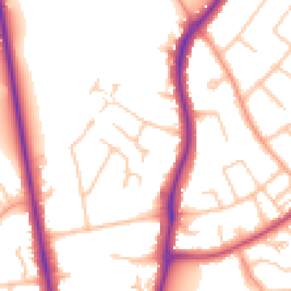 Daytime road noise heatmap for CV32 6LS