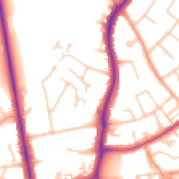 Daytime road noise heatmap for CV32 6LT