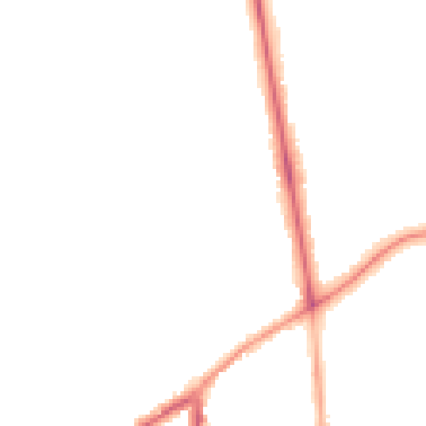 Night-time road noise heatmap for CV32 6PY