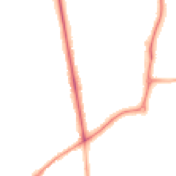 Night-time road noise heatmap for CV32 6QB