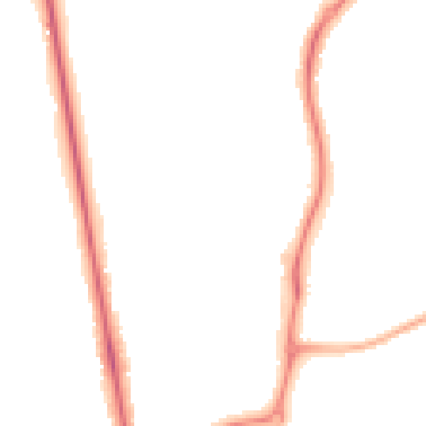 Night-time road noise heatmap for CV32 6QD