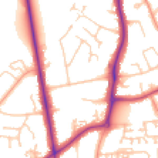 Daytime road noise heatmap for CV32 6QG