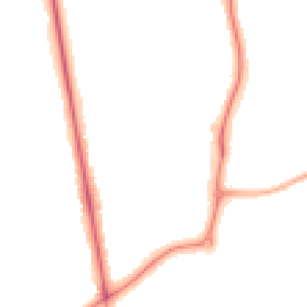 Night-time road noise heatmap for CV32 6QG