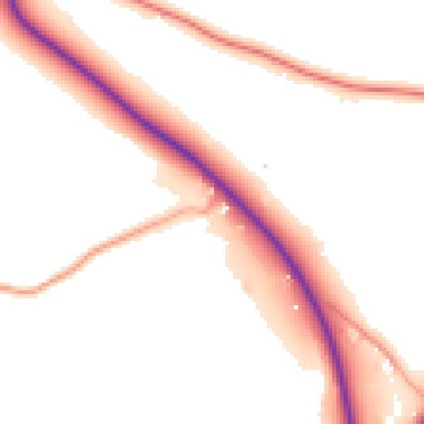 Daytime road noise heatmap for CV32 6QN
