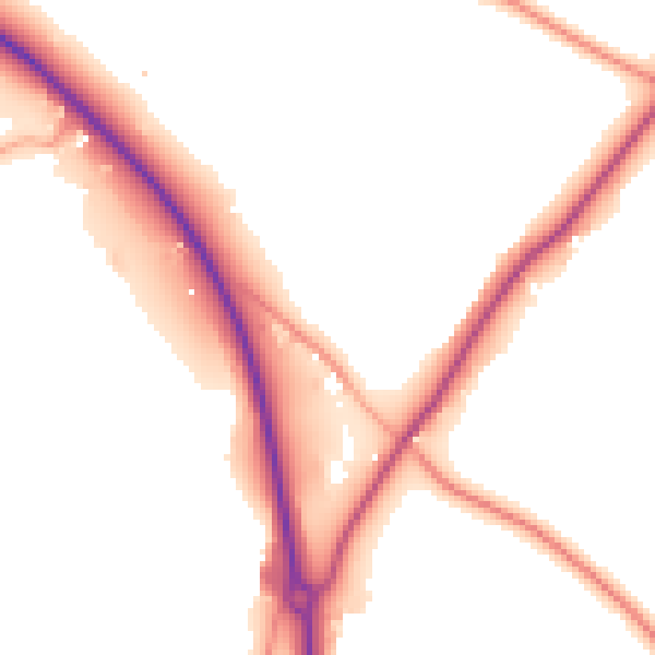 Daytime road noise heatmap for CV32 6QS