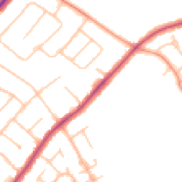 Daytime road noise heatmap for CV32 7HZ