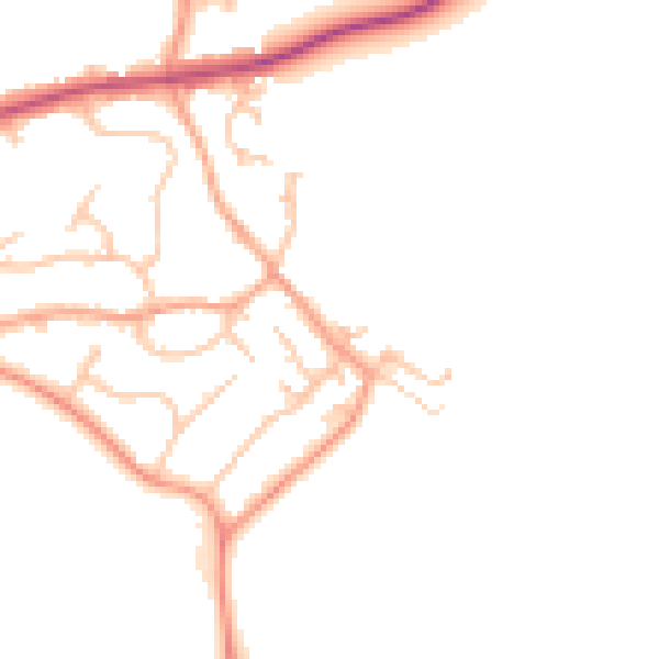 Daytime road noise heatmap for CV32 7LA