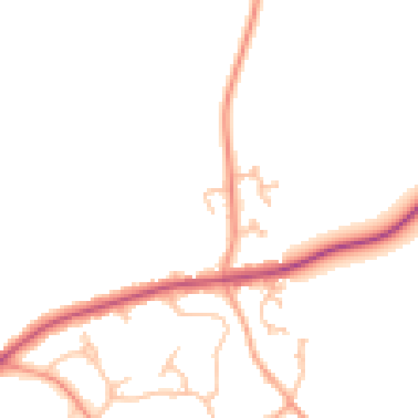 Daytime road noise heatmap for CV32 7LF