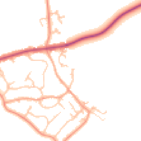 Daytime road noise heatmap for CV32 7LJ