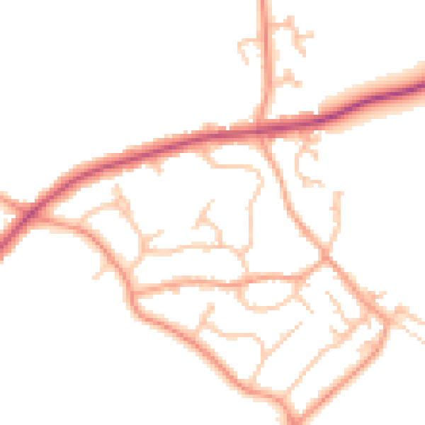 Daytime road noise heatmap for CV32 7LT