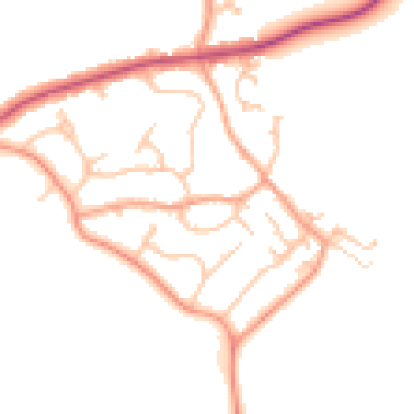 Daytime road noise heatmap for CV32 7LZ