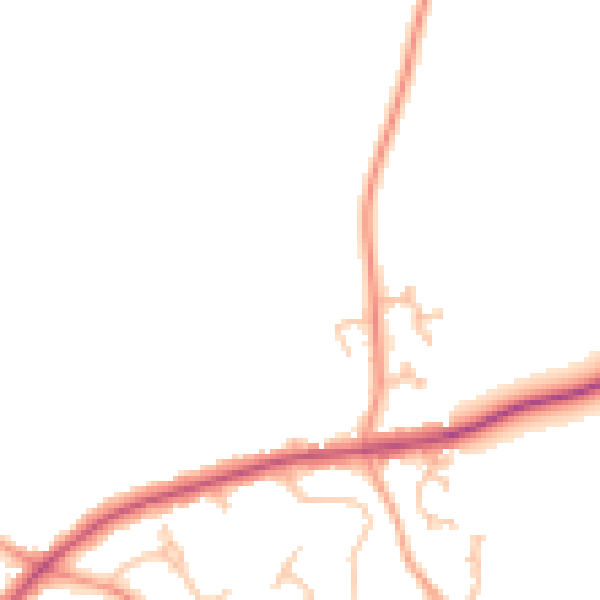 Daytime road noise heatmap for CV32 7NU