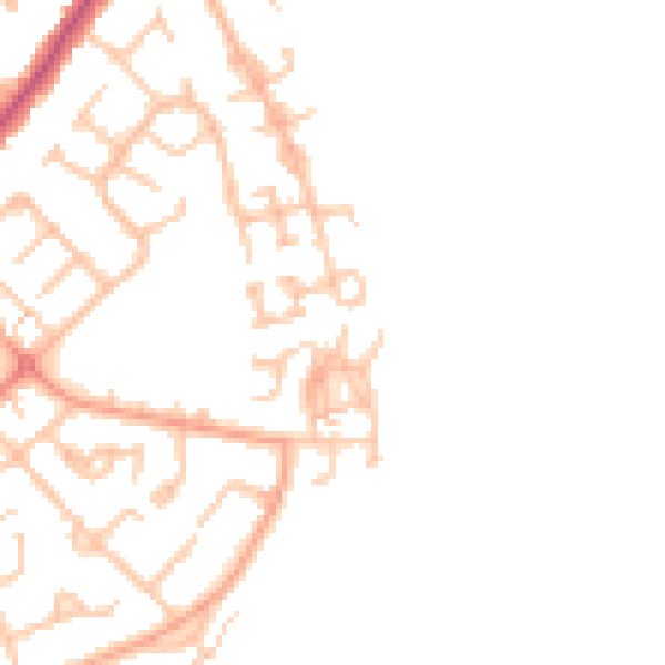 Daytime road noise heatmap for CV32 7QD