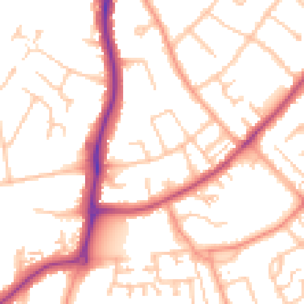 Daytime road noise heatmap for CV32 7RG
