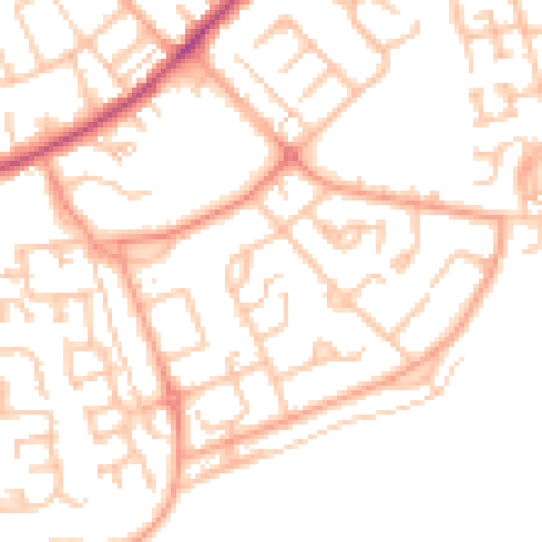 Daytime road noise heatmap for CV32 7RR