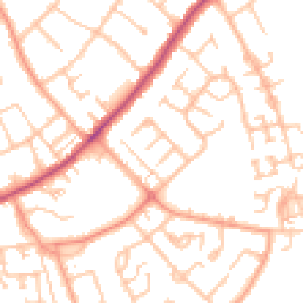 Daytime road noise heatmap for CV32 7SR