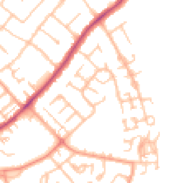Daytime road noise heatmap for CV32 7TT