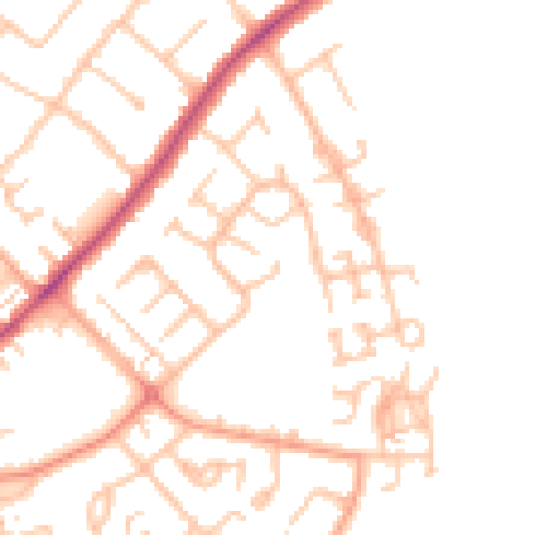 Daytime road noise heatmap for CV32 7TU
