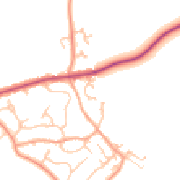Daytime road noise heatmap for CV32 7XA
