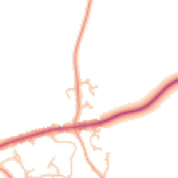 Daytime road noise heatmap for CV32 7XH