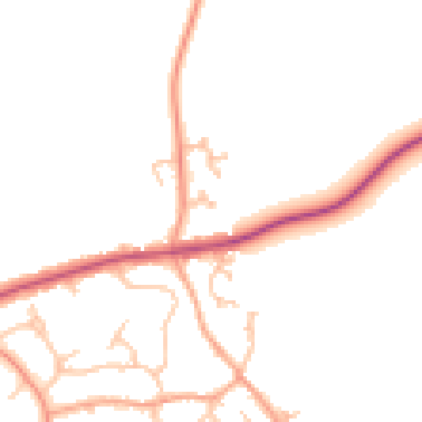 Daytime road noise heatmap for CV32 7XJ