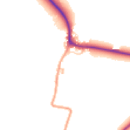 Daytime road noise heatmap for CV33 9PE