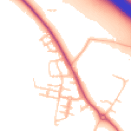 Daytime road noise heatmap for CV33 9TT