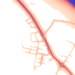 Daytime road noise heatmap for CV33 9TY