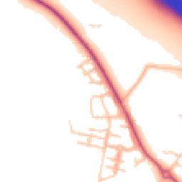 Daytime road noise heatmap for CV33 9UE