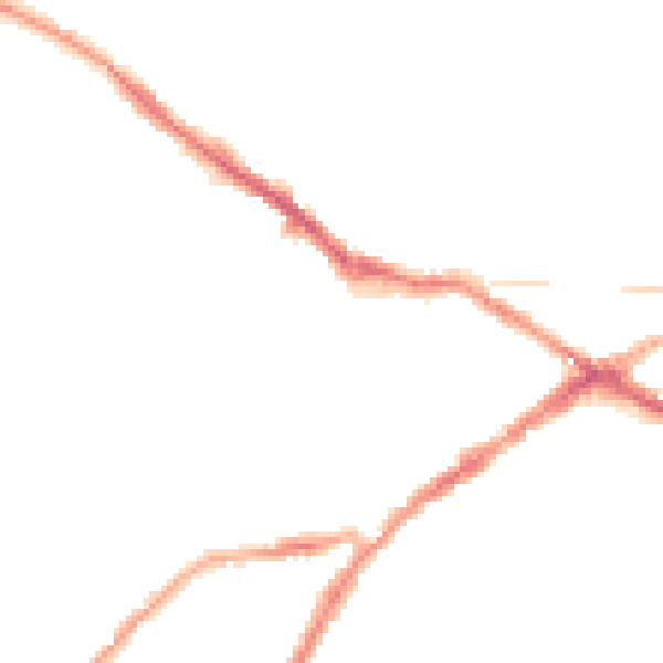 Night-time road noise heatmap for CV34 4DF