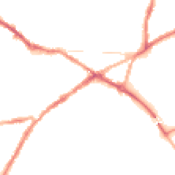 Night-time road noise heatmap for CV34 4EZ