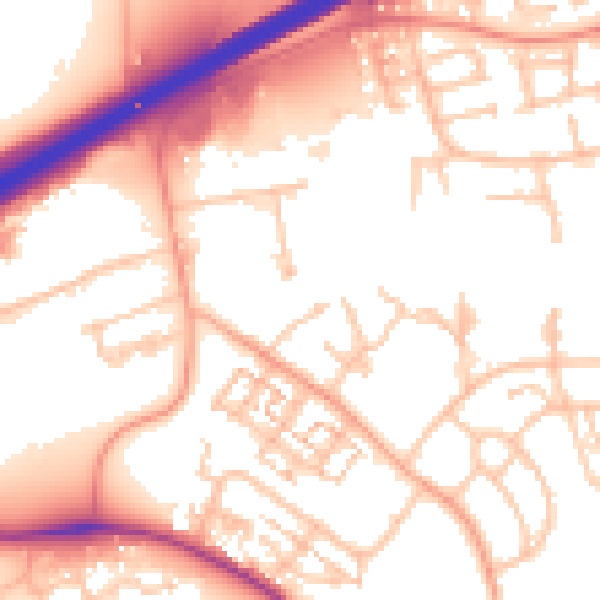 Daytime road noise heatmap for CV34 5AT